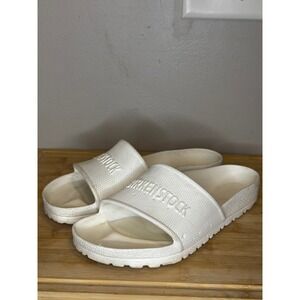 Birkenstock Barbados EVA White Slide Sandals Women 7 Narrow Waterproof 1015399
